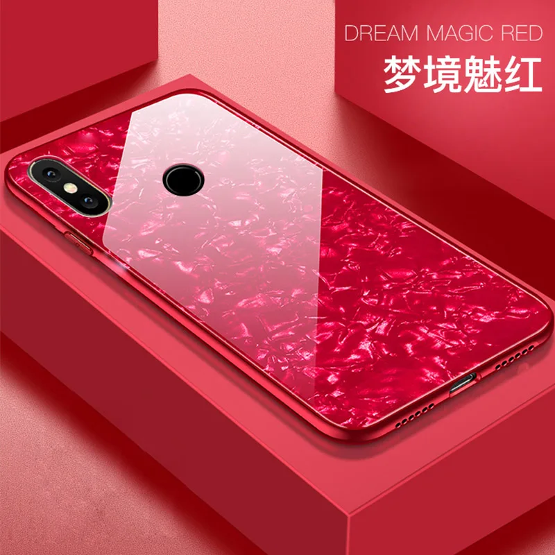 SemgCeKen Marble bling glass case for xiaomi redmi s2 y2 note 6 7 pro 7S note6 note7 luxury original shell phone back cover etui