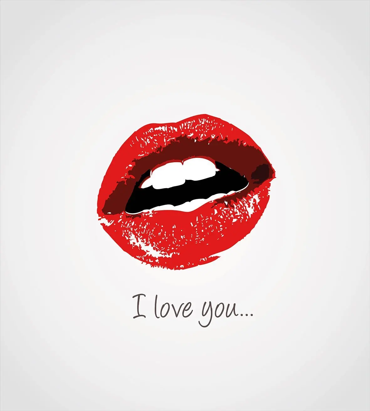 Набор пододеяльников I Love You соблазнительные женские губы Ajar Desire Красная губная