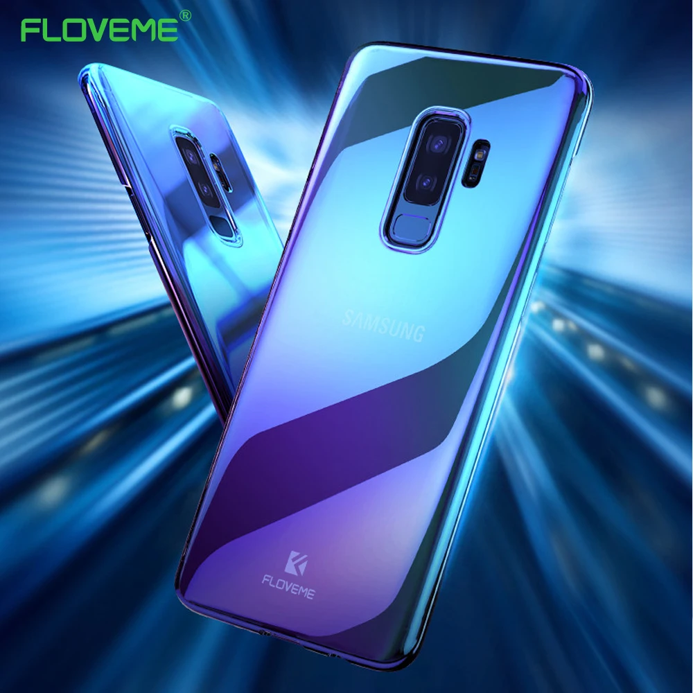 FLOVEME Case For Samsung Galaxy S9 S8 Luxury Blue Ray Cases Plus S7 S6 Edge Mobile Phone Bag Cover |