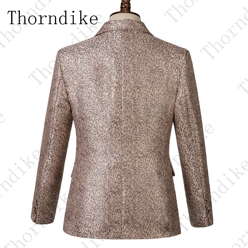 Мужской Жаккардовый костюм с рисунком Thorndike Tide 3 предмета мужские костюмы жилетом