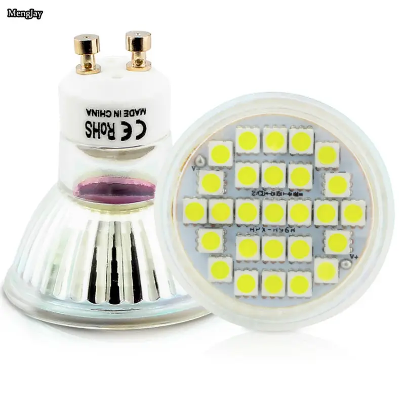 1x GU10 5050 SMD 27 LED 7 Вт белый теплый прожектор точечные лампы лампа со стеклянной