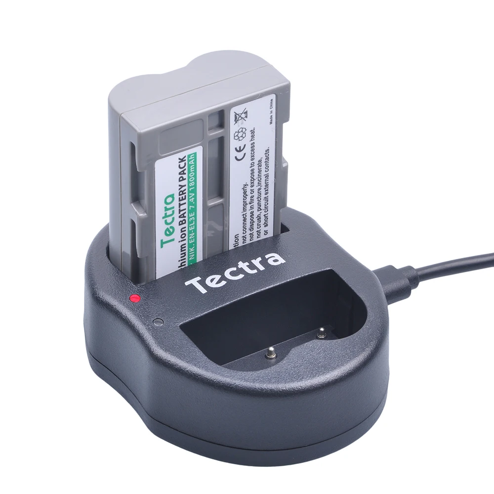 Tectra EN EL3e EL3 2 портовое USB двойное зарядное устройство для Nikon D50 D70S D80 D80S D90 D100 D200 D300 D700
