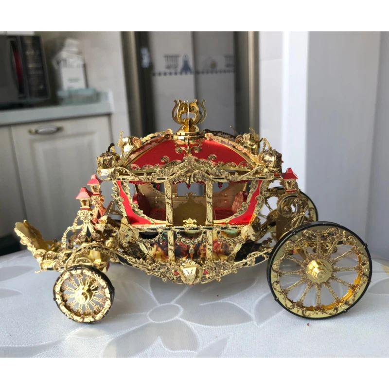 Piececool 3D металлическая головоломка Принцесса модель кареты DIY 3D лазерная резка собрать головоломки игрушки настольные украшения подарок для детей