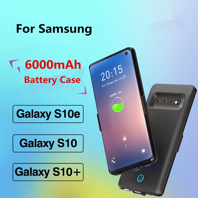 KQJYS 6000 мАч чехол для зарядного устройства для samsung Galaxy S10 Plus S10+ ультра тонкий внешний аккумулятор чехол для зарядки для samsung S10e