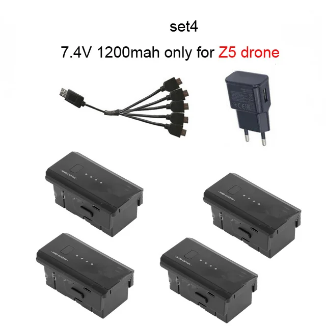 set4 Lamsam Li-po Аккумулятор 7,4 в 1200 мАч аккумулятор для SJ R/C Z5 11,1 В 2500 мАч F11 Дрон Режим высокой фиксации складной Радиоуправляемый квадрокоптер Дрон - Цвет: set4