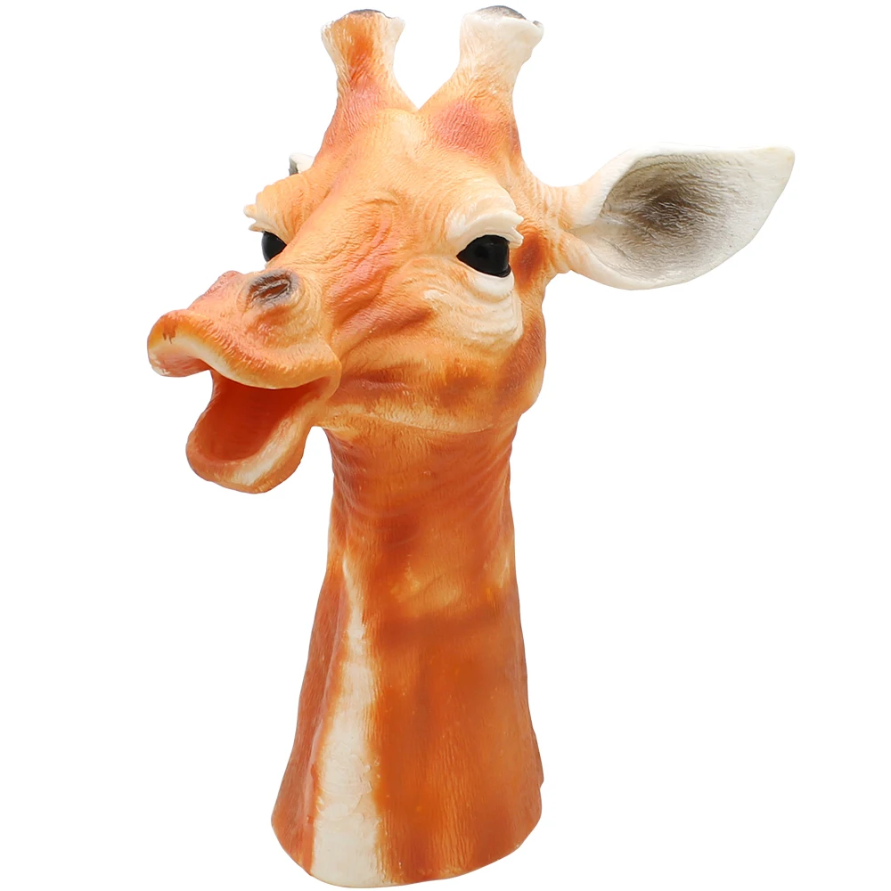 Жираф ручная кукла для рассказов голова животного мягкая Нетоксичная резиновая