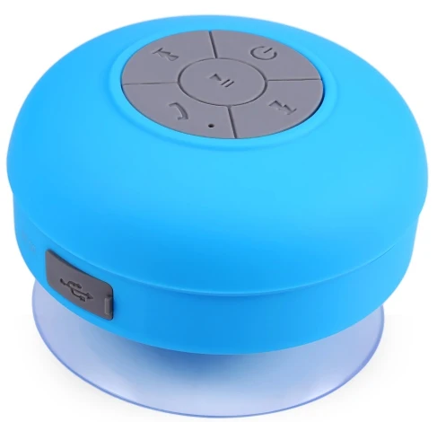 BTS-06 Водонепроницаемый мини портативный Душ Bluetooth динамик с присоской Поддержка Hands-free Звонки функция для мобильного телефона - Цвет: Blue