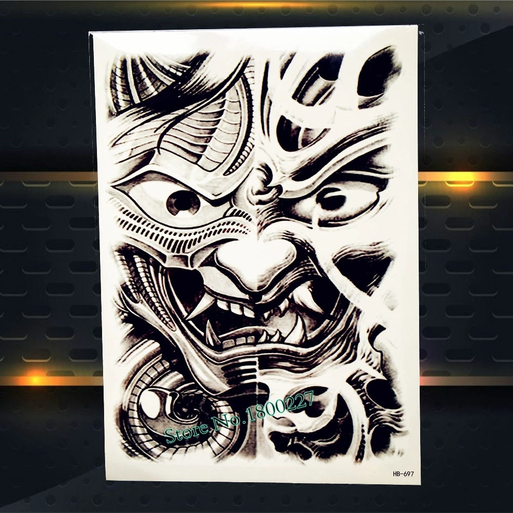 Красота 3D большой для боди-арта рукава поддельные вспышки Переводные татуировки