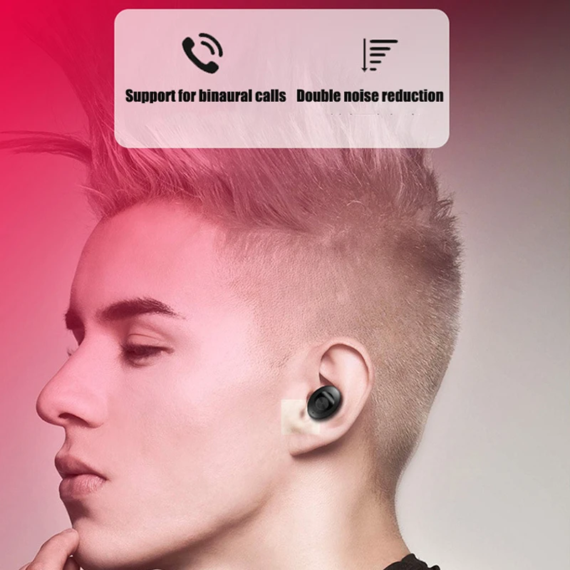 Caletop Bluetooth 5 0 наушники-вкладыши TWS с Беспроводной наушники HiFi стерео музыка IPX5