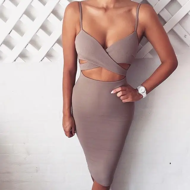 Платье Карандаш средней длины с глубоким V образным вырезом|midi pencil dress|pencil dresssolid