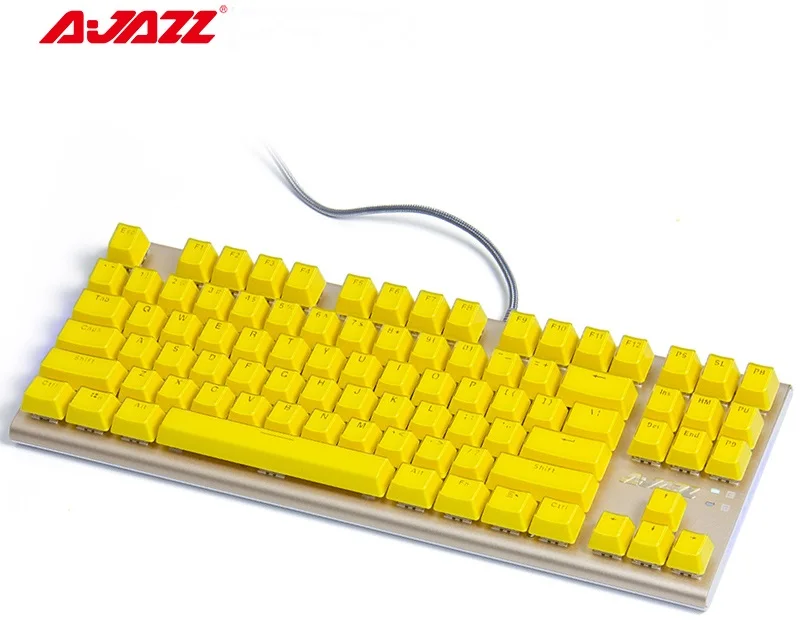 Ajazz AK40 87 ключ USB Проводная Механическая игровая клавиатура с подсветкой с различными эффектами, светильник черный, синий, коричневый