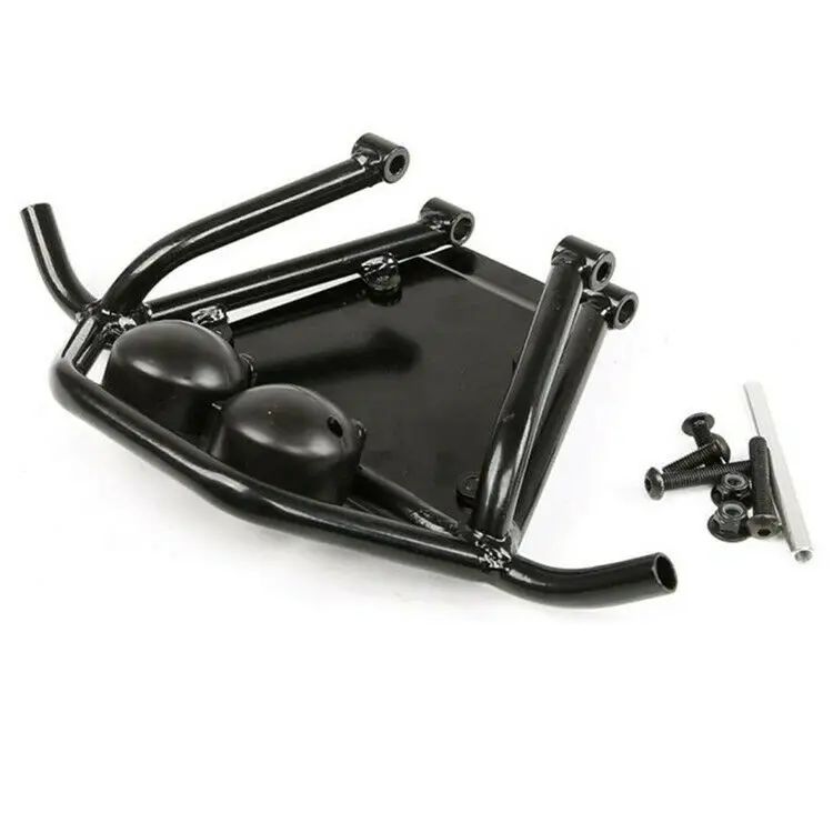 Metal Front Guard Bumper With LED Light Cover for 1/5 ROVAN HPI KM Baja 5T 5SC