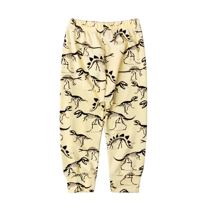 Весна-осень, лидер продаж, детские штаны, повседневные длинные штаны с милым динозавром, детские штаны, одежда для малышей 12-36 месяцев