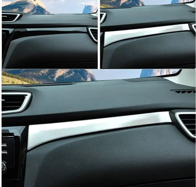 

Аксессуары, подходящие для NISSAN QASHQAI J11 2014 2015 2016, Хромированная Крышка центральной консоли, панель с отделкой, панель