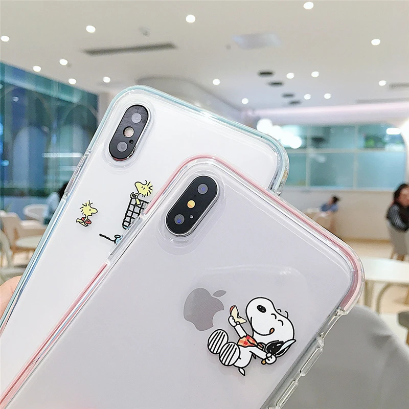WTSZKL креативный чехол для телефона с рисунком из мультфильма Snoopy iphone Xs max Xr X 7 8 6 6s