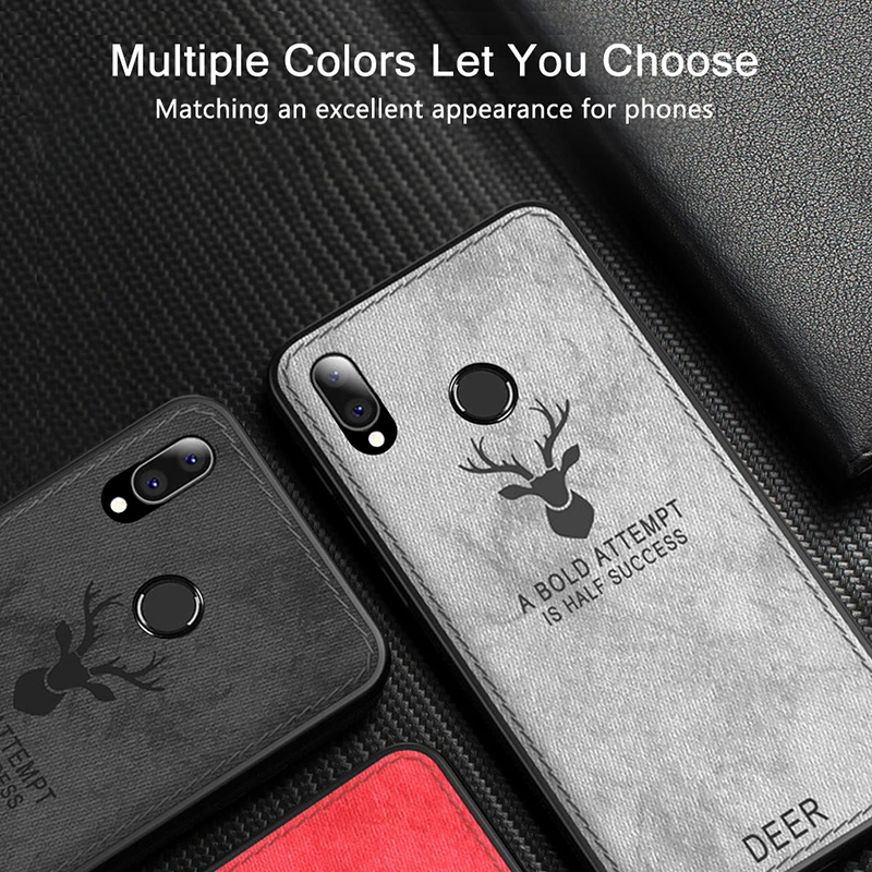 Чехол для телефона Xiaomi Redmi 7 y3 классический тканевый бампер мягкая силиконовая