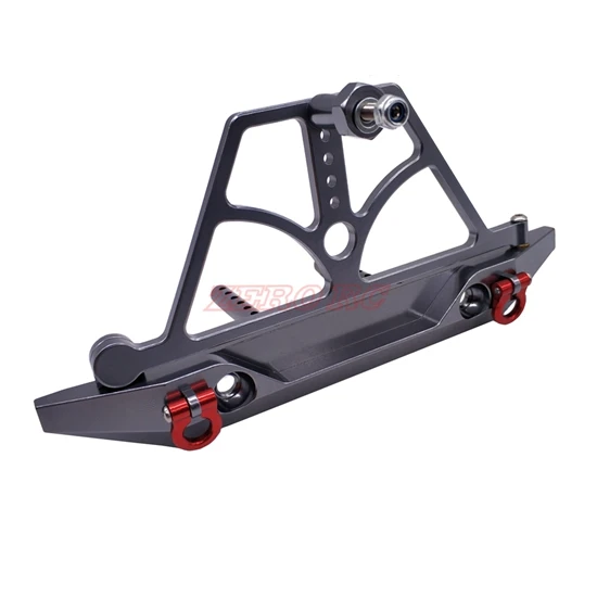 Rear Bumper AXIAL SCX10 CNC Front Rear Bumper Bull Bar With Spare Tire Carrier Shackles For Rock Crawler Rc Truck SCX10 II Jeep Wrangler - Цвет: Rear Bumper
