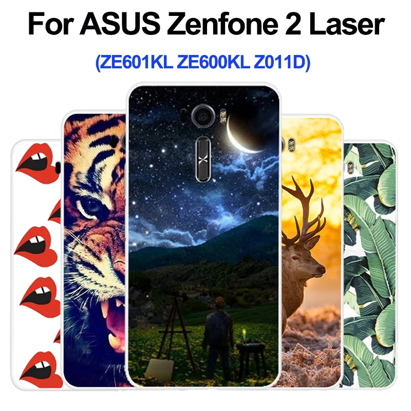 6 0 &quotдля ASUS Zenfone 2 Laser ZE601KL ZE600KL Z011D чехол с мультяшками для задней панели защитный