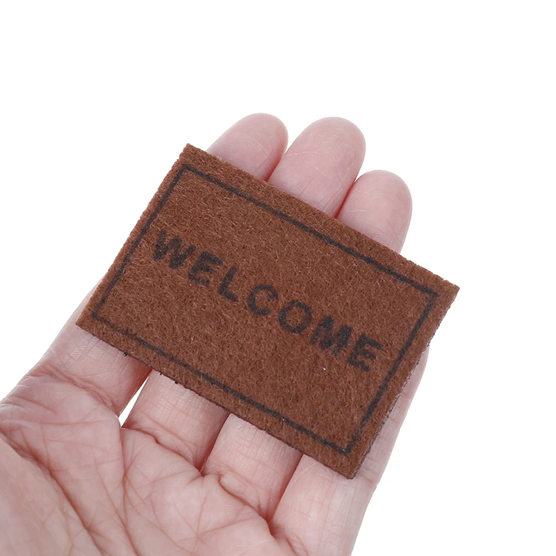 

1/12 Doll House Miniature Welcome floor mat Carpet Rug doll house accessories 6.2X4.2CM