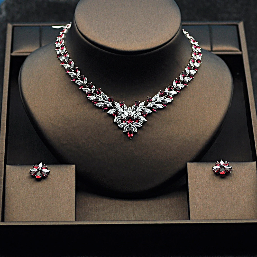 Комплект ювелирных изделий hibrid для женщин цветной с кубическим цирконом