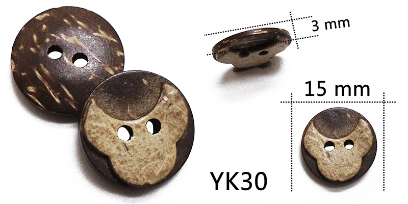 ZIEENE 10 шт., 30 шт., 50 шт., 100 шт., натуральный цвет, круглые лазерные кокосовые пуговицы 13 мм, 15 мм, рукоделие, шитье, скрапбукинг, ручная работа