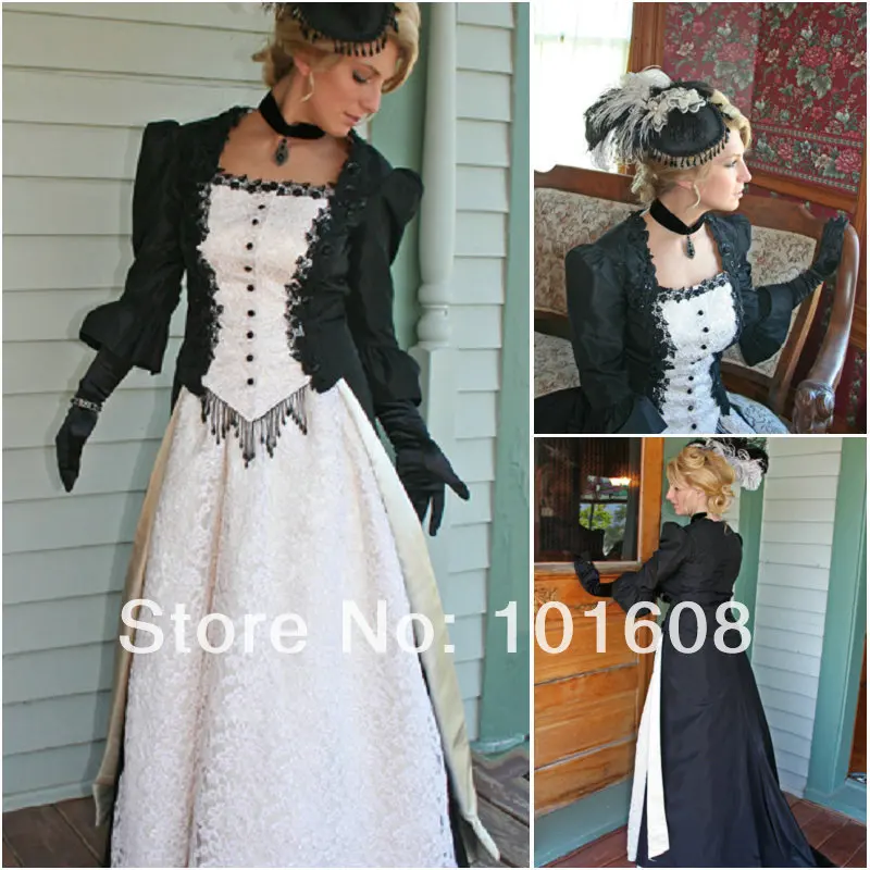 1860S Victorian Corset Gothic/Civil War Southern Belle Ball Gown Dress Halloween dresses US 4-16 V-1210 |