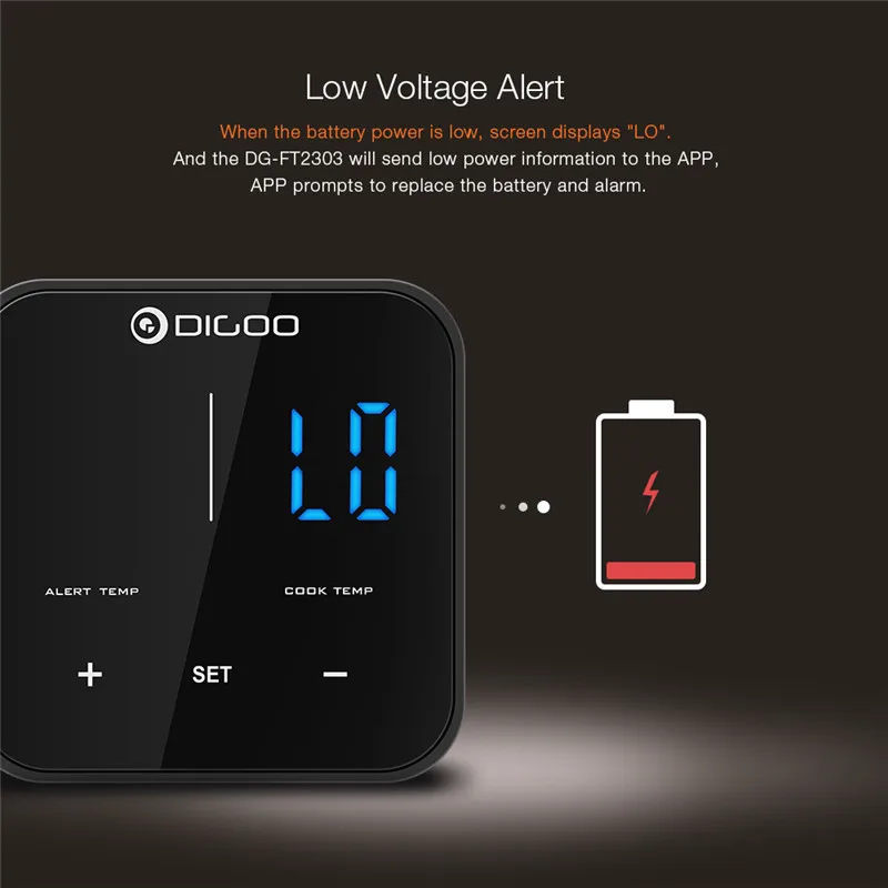 Digoo DG FT2303 зонд три Каналы Смарт Bluetoorh барбекю термометр для мяса Кухня Пособия по кулинарии барбекю Еда термометр Нержавеющая сталь