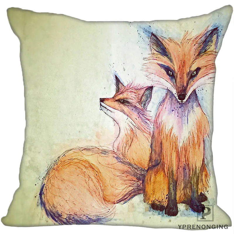 Square Pillowcase На заказ водная лиса квадратная Наволочка на заказ на молнии чехол для подушки 35X35,40x40,45x45 см(одна сторона) 180522-02-05 - Цвет: Square Pillowcase