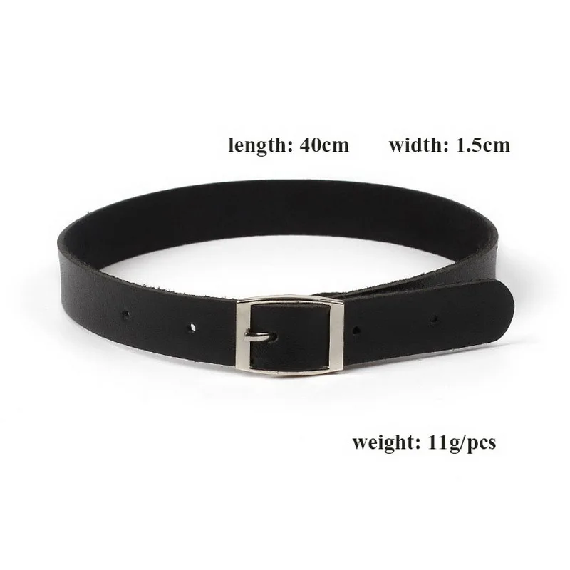 

Vintage Punk Pin Buckle Belt Black PU Leather Choker Necklace for Women Gothic Neck Chocker Collar Fashion Jewelry YR333