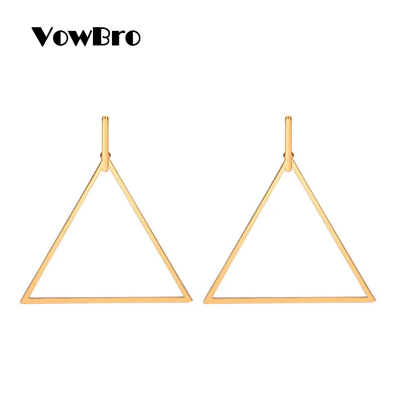 Wowbro хит продаж треугольные серьги из нержавеющей стали титановой Мужские Серьги