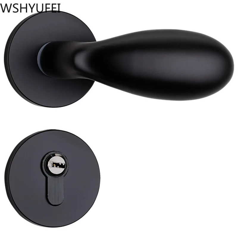 1 шт. высококачественные алюминиевые дверные замки для дома элегантные черные