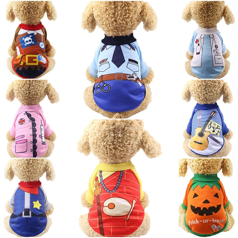 Новое поступление Хэллоуин Рождество тыква собаки хлопковый жилет футболка