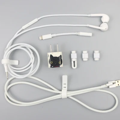 style 12 Модный кабель Saver протектор намотки кабеля usb зарядный шнур для наушников Органайзер обертывание зарядное устройство Наклейка для iPhone - Цвет: style 12