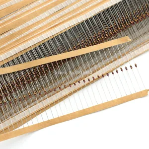 100 шт. 16 Вт Резистор из углеродистой пленки 10R - 1 м ом, сопротивление цветному кольцу DIP 22R 47R 100R 220R 470R1K 4,7 K 51K 100K 220K 470K 680K 1M