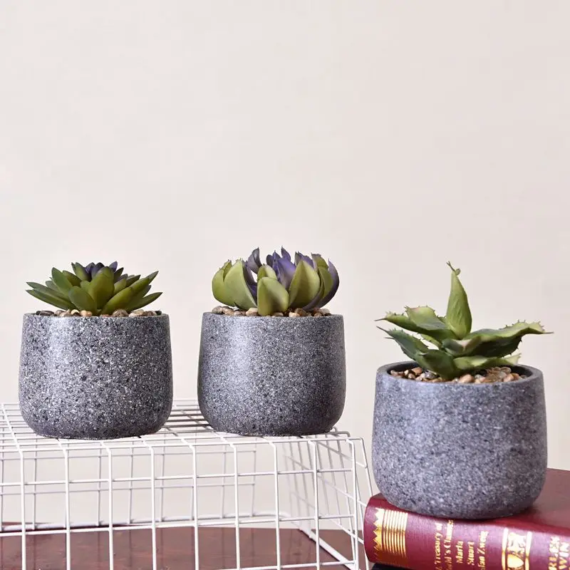 

Marble Succulent Plant Home Fleshy Simulation Potted Decoration 020 y