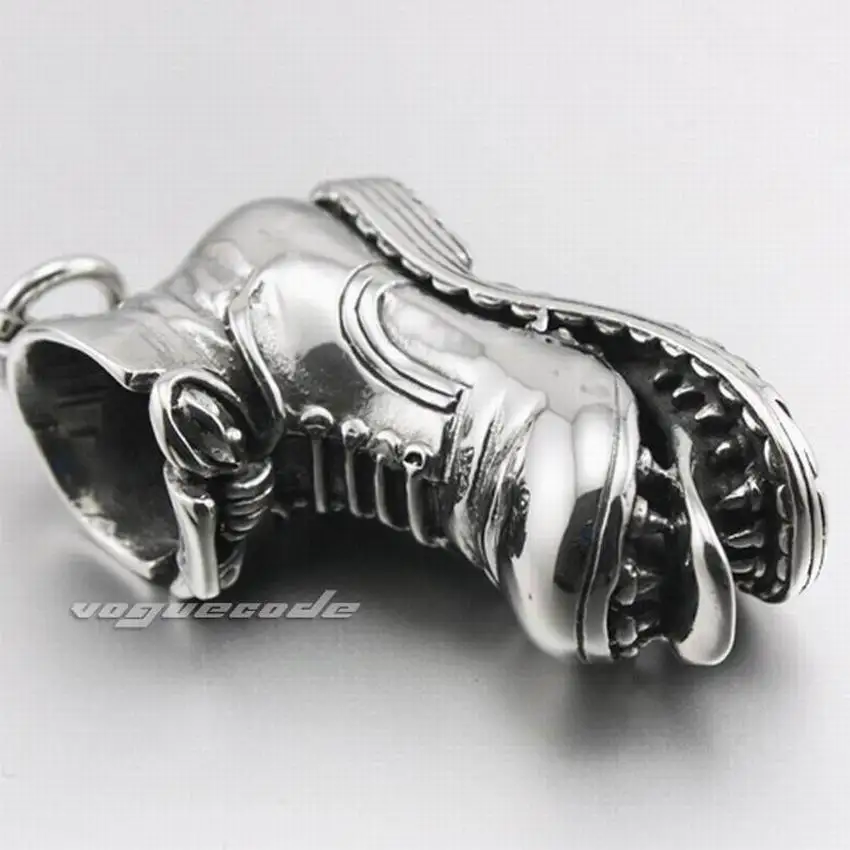 Мужская подвеска в виде ботинка из нержавеющей стали 316L ожерелье натуральной