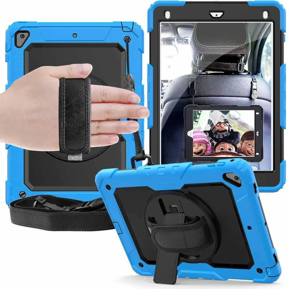 10 Чехол для iPad 6-го/5-го поколения, вращающийся на 360 градусов, гибридный бронированный чехол, подставка, держатель карандаша, Защита экрана для iPad 9,7 Air 2 - Цвет: 10
