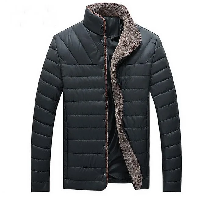 Men Parkas Fashion Men jacket New Brand Men's Outwear Male Slim Fleece Outerwear Coat Bomber Jackets For Men Asia Size M-5XL