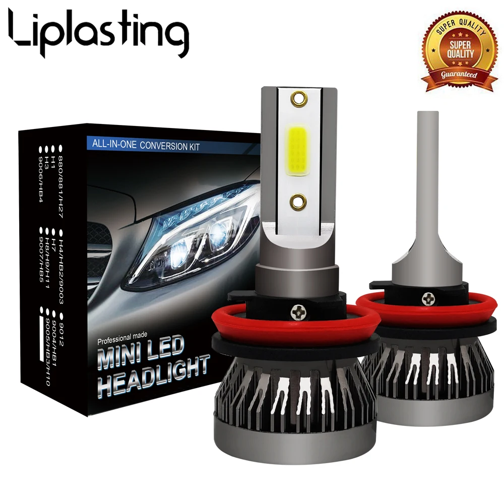 2X H7 LED H11 H1 Автомобильные светодиодные лампы H4 дальний и ближний свет 90 Вт 6000 лм K
