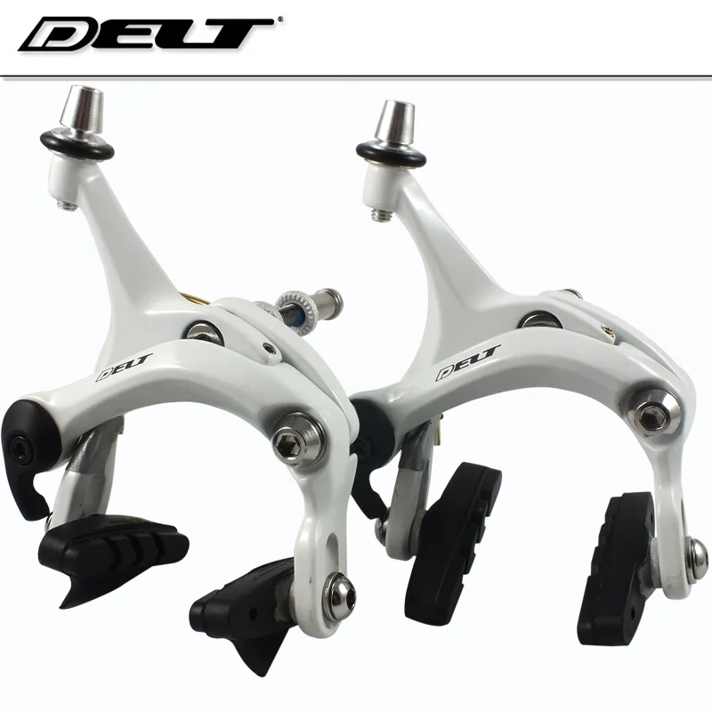 Front and Rear brake MTB дорожный велосипед с фиксированной передачей Велосипедный тормозной суппорт C тормозной боковой тягой тормозной суппорт длина руки 47-62 мм белый - Цвет: Front and Rear brake