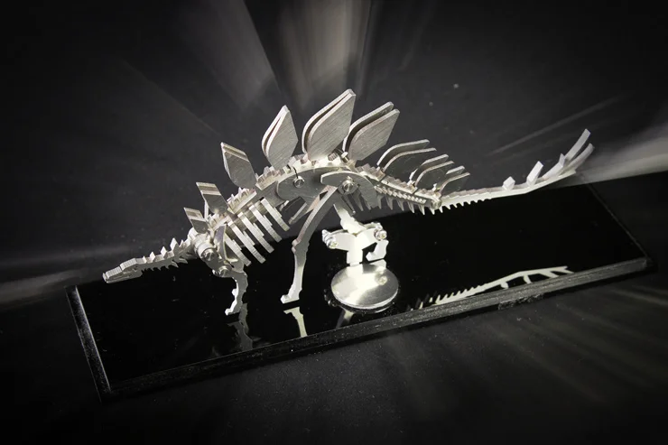 3 для 2 Стегозавр 3D Сталь металла подвижность суставов Миниатюрная модель Наборы