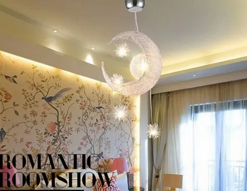 Подвесной светильник Луна и звезда для детской комнаты | Освещение