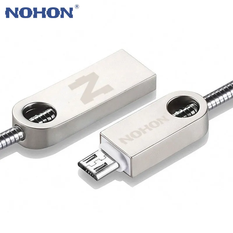Оригинальный кабель Micro USB NOHON металлический телефонный для быстрой зарядки и