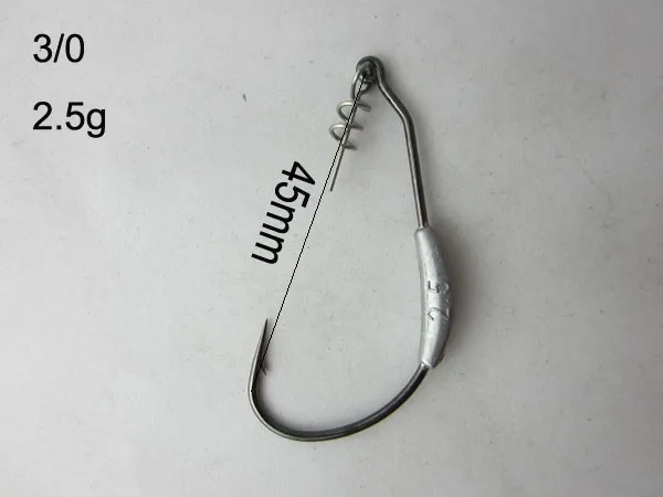 Basslegend 5x Утяжеленный крючок для настройки Mustad Рыбалка 3 // 0 и 4/0 пружинный замок