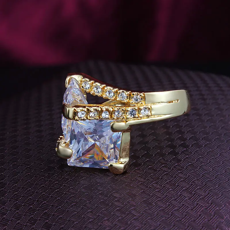 Женское кольцо с золотым покрытием для помолвки в индийском стиле|engagement rings for