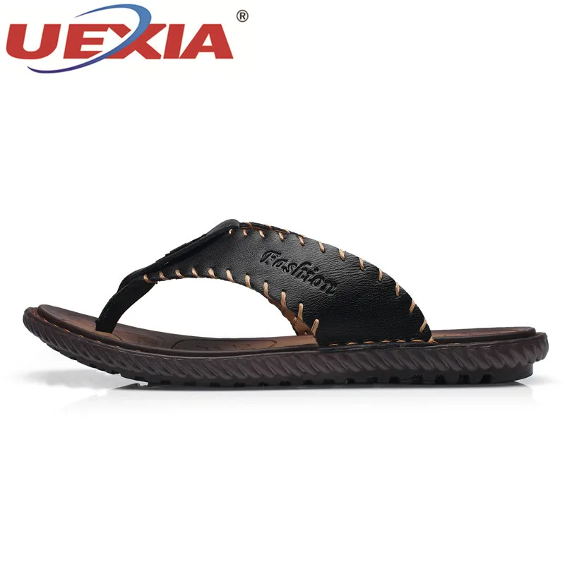 UEXIA 2018 Новый Для мужчин s кожаные босоножки повседневная обувь кроссовки Открытый