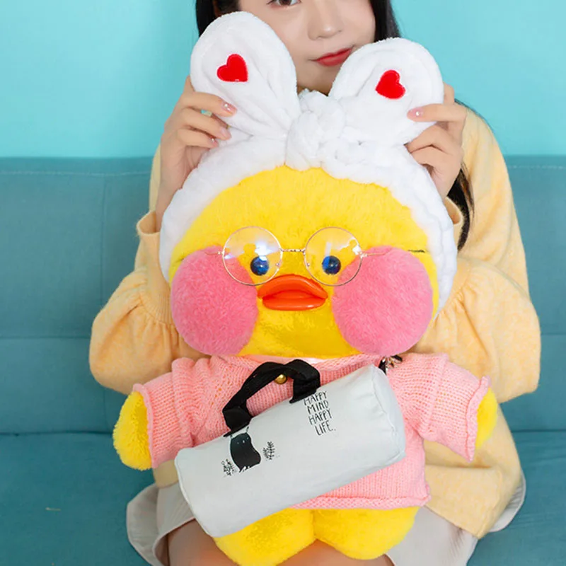 50 см Kawaii LaLafanfan кафе утка плюшевая игрушка милые животные мягкие куклы детские