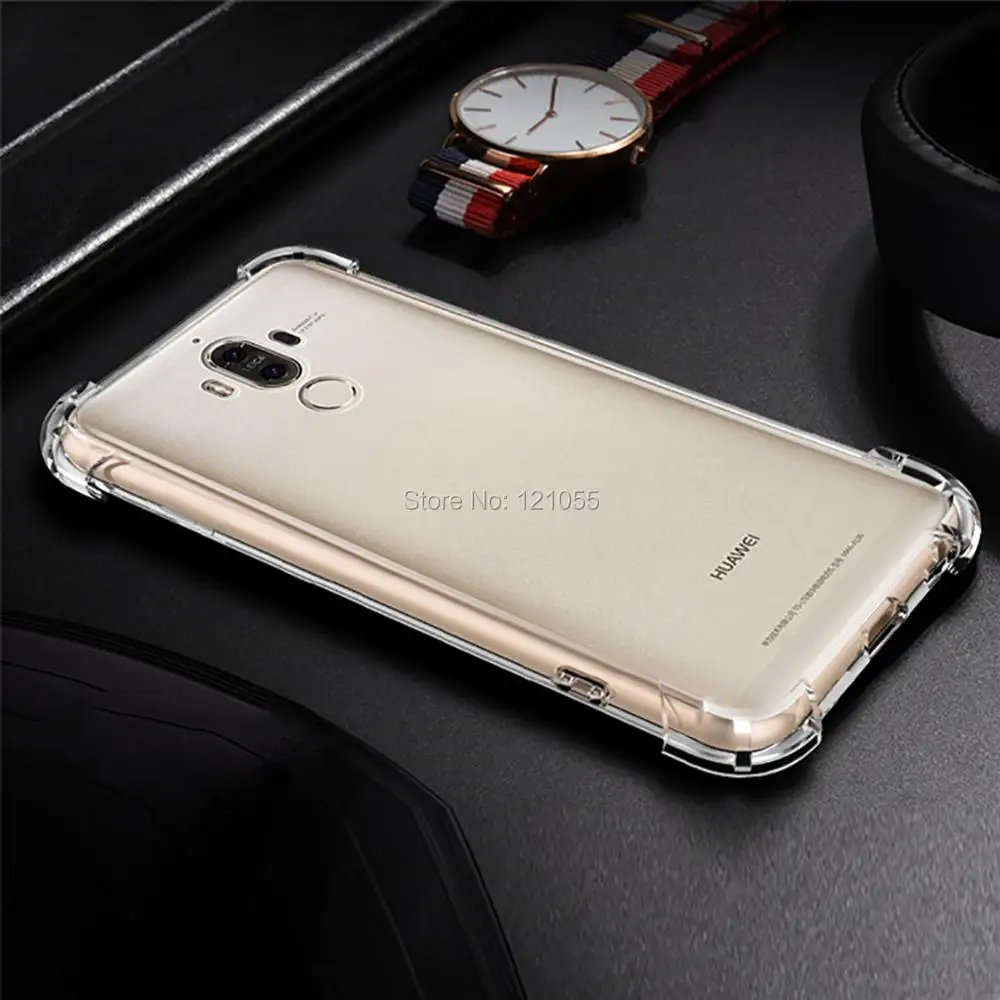 Силиконовый чехол для huawei mate 20 Pro P20 lite Nova 3 Honor 9, задняя крышка, TPU бампер, прозрачный угловой чехол, оптом, 100 шт./лот