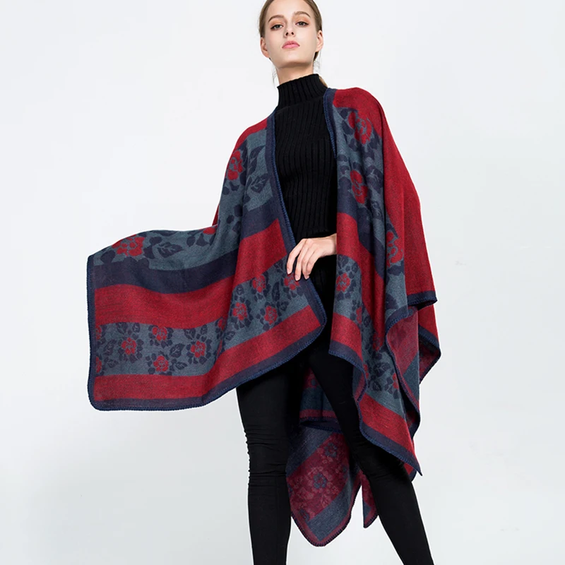 Шарфы женский шарф Зимний теплый палантин пончо Осень 2017 модные шарфы