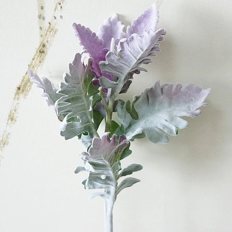 Имитация флокирования в европейском стиле Серебряные Листья хризантемы букет